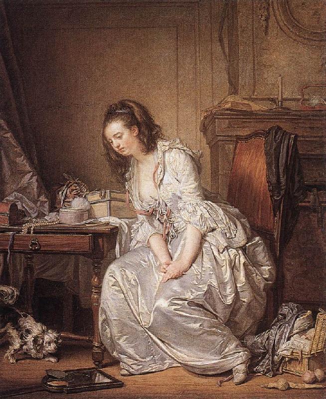 GREUZE, Jean-Baptiste The Broken Mirror sd china oil painting image